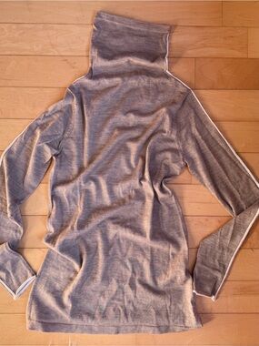 Ann Mashburn Superfine Cashmere Funnel Neck Sweater in Mink - XS